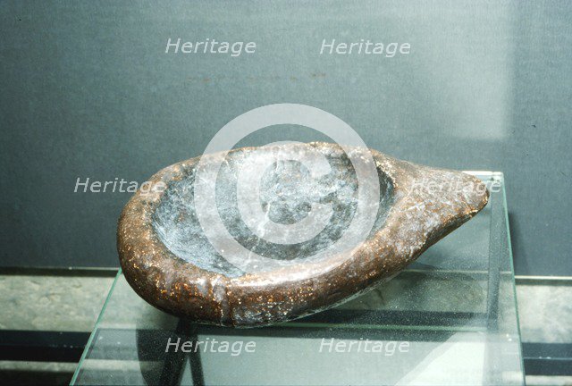 Paleolithic Stone Lamp from La Mouthe, France, 50,000BC-10,000BC.  Artist: Unknown.