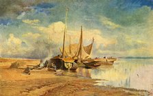 'Barges on the Volga', 1870, (1939). Creator: Fyodor Vasil'yev.