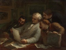 The Print Collectors, c1860-63. Creator: Honore Daumier.