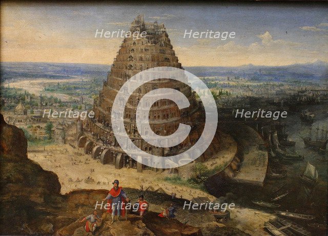 The Tower of Babel, 1594. Artist: Valckenborch, Lucas, van (1530-1597)