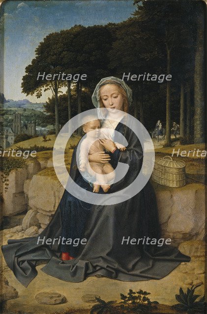Rest on the Flight into Egypt, ca 1515. Artist: David, Gerard (ca. 1460-1523)