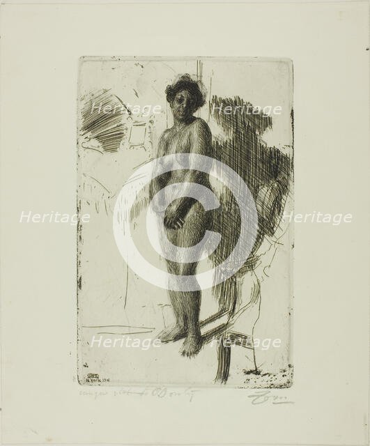 Standing Negress, 1901. Creator: Anders Leonard Zorn.