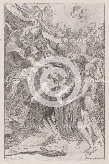 St. Carlo Borromeo surrounded by angels, 1650-70. Creator: Unknown.