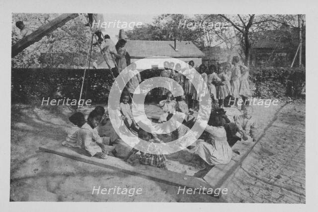 African American girls playing games, 1922. Creator: Unknown.