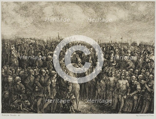 Caesar and His Prisoners, 1878. Creator: Rodolphe Bresdin.