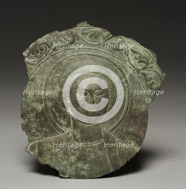 Door Plaque with the Head of a Saint, 500s. Creator: Unknown.