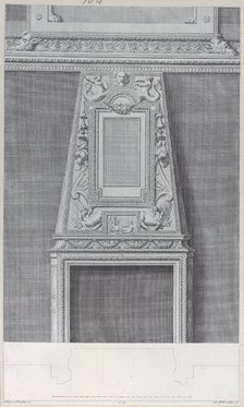 Design of a fireplace, 1756. Creator: Giovanni Battista Brostoloni.