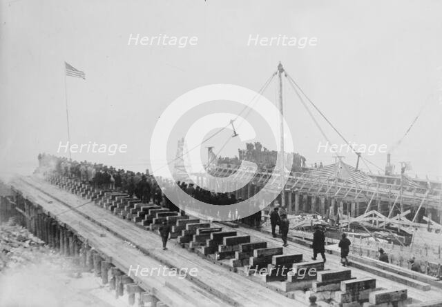Submarine Co. yard, Newark, between c1915 and c1920. Creator: Bain News Service.
