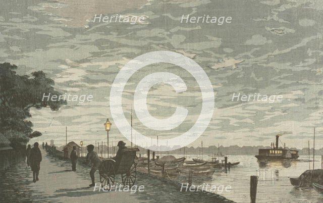 Riverbank, Kakigaracho, Published in 1881. Creator: Inoue Yasuji.