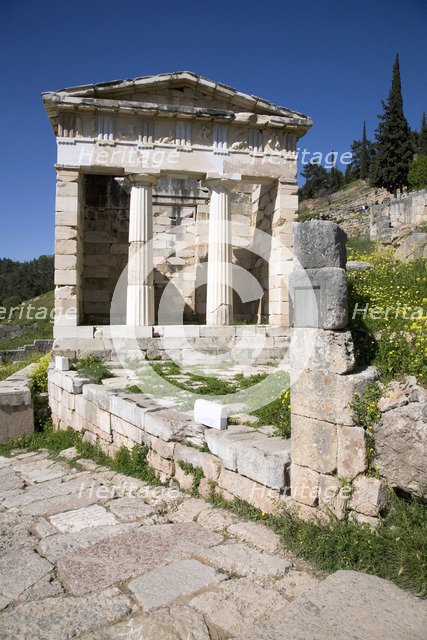 The Treasury of Athens, Delphi, Greece. Artist: Samuel Magal