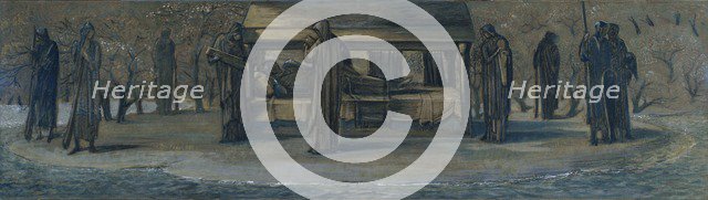 'King Arthur at Avalon', (Study), 1890. Creator: Sir Edward Coley Burne-Jones.