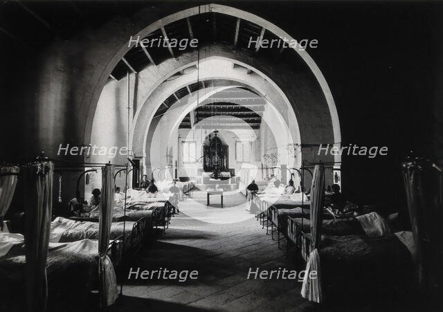 Hospital de la Santa Cruz, Barcelona: ward of St John the Baptist, c1900. Creator: Unknown.