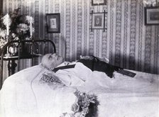 Friern Hospital, London: a dead man, probably a clergyman, 1890/1910. Creator: Unknown.
