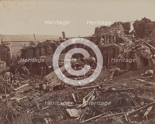 Gun Battery, 1855-1856. Creator: James Robertson.