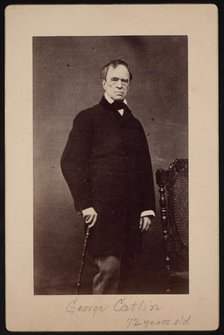 Portrait of George Catlin (1796-1872), Circa 1867. Creator: Bernheim.