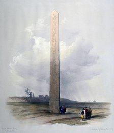 'Obelisk of Heliopolis', 1839.  Artist: David Roberts