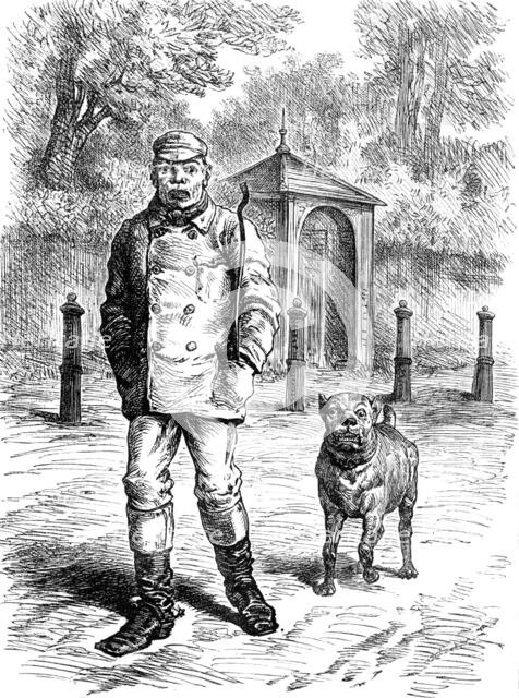 Odd Sketches at the Zoological Gardens: "Like Master Like Man", 1881. Creator: Unknown.