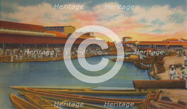 'Public Market, Barranquilla', c1940s. Artist: Unknown.