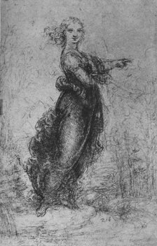 'A Young Woman Pointing', c1480 (1945). Artist: Leonardo da Vinci.