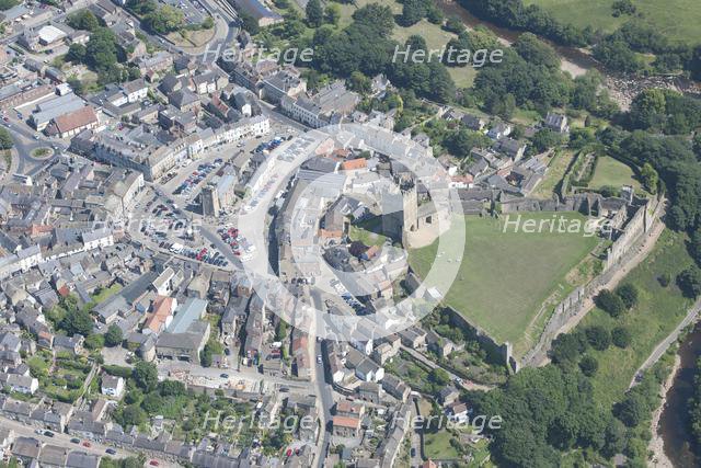 The Market Place and the standing remains of Richmond Castle, Richmond, North Yorkshire, 2014. Creator: Historic England Staff Photographer.