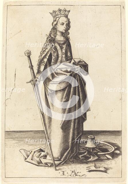 Saint Catherine, c. 1480/1490. Creator: Israhel van Meckenem.