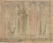 Saints Cyprian, Vitus, Stephen, and Cornelius, third quarter 12th century. Creator: Unknown.