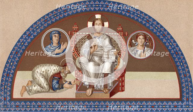 Christ enthroned, late 9th century. Artist: Unknown