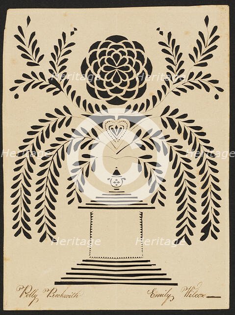 A Condolence Card, c. 1830. Creator: Emily Wilcox.