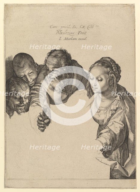 The Adoration of the Shepherds, ca. 1599. Creator: Hendrik Goltzius.