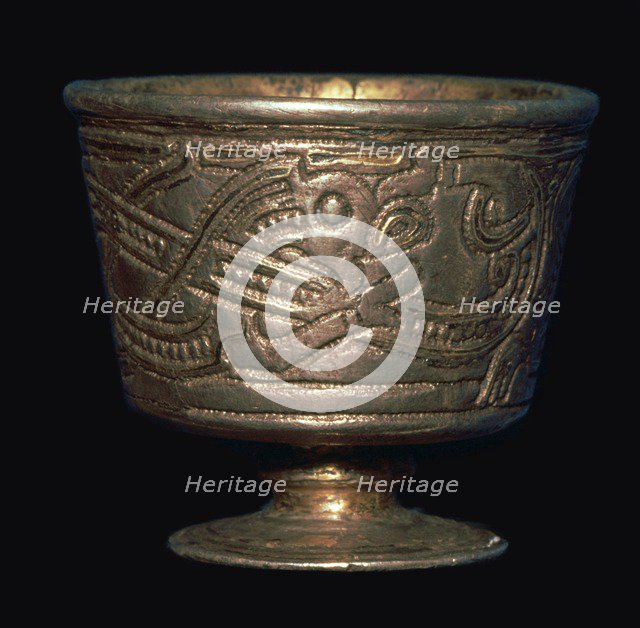 Viking silver cup from Jelling, 10th century Artist: Unknown