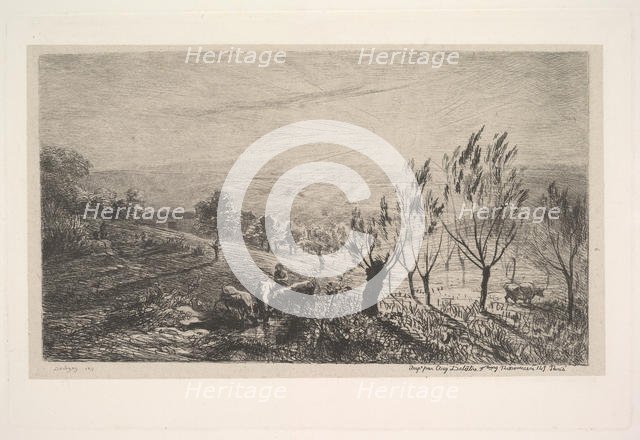 Sunrise, 1850. Creator: Charles Francois Daubigny.