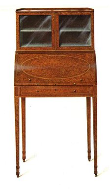 Amboyna-wood Writing Cabinet. 1908. Creator: Shirley Slocombe.