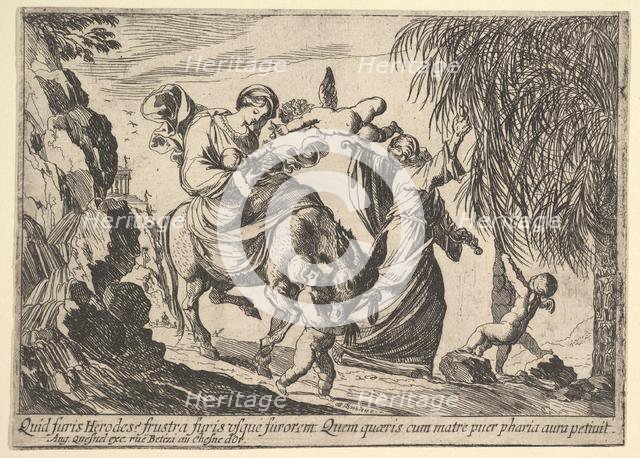 Angels Giving Dates to Child, 1610-42. Creator: Pierre Brebiette.