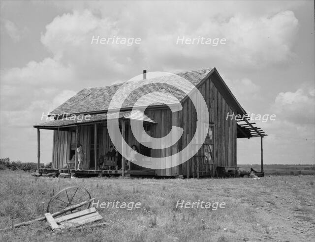 Ex-farm family, now on Works Progress Administration (WPA), US64, eastern Oklahoma, 1938. Creator: Dorothea Lange.