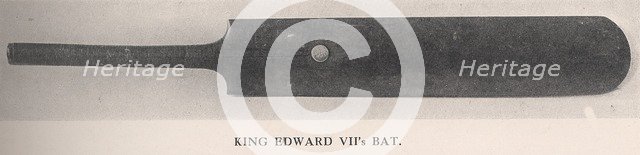 King Edward VII's cricket bat, 1912. Artist: Unknown.