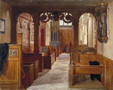 Interior of Charterhouse Chapel, London, 1885.                Artist: John Crowther