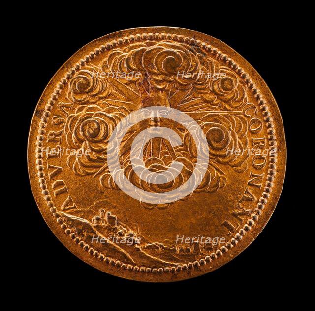 Radiant Sun over a Landscape [reverse], 1634. Creator: Abraham Dupre.