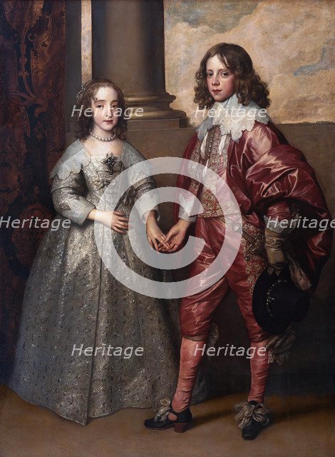 William II, Prince of Orange, and his Bride, Mary Henrietta Stuart, First third of 17th cen.. Artist: Dyck, Sir Anthony van (1599-1641)
