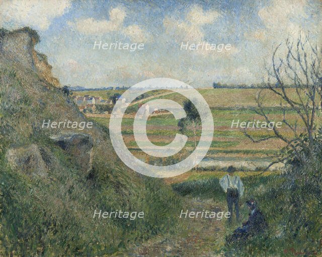 Landscape, Bazincourt, 1881. Creator: Pissarro, Camille (1830-1903).