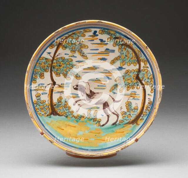 Charger, Spain, 17th century. Creator: Talavera de la Reina Potteries.