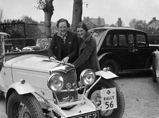 Riley Sprite of Kay Hague at the RAC Rally, 1938. Artist: Bill Brunell.