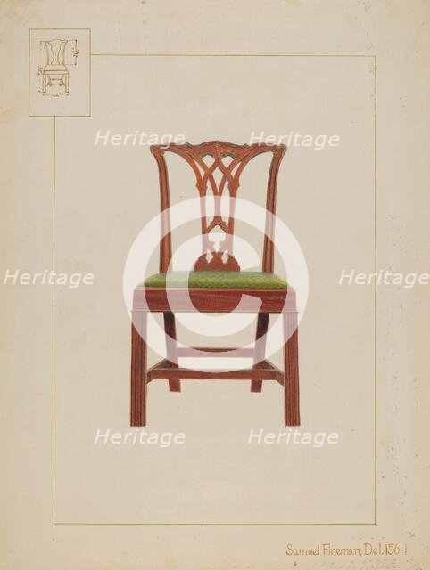 Chair, 1937. Creator: Samuel Fineman.