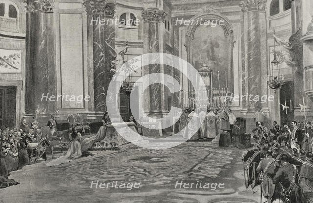 Thanksgiving for the 'pacification' of the Philippines, Madrid, Spain, 24 January 1898.  Creator: Enrique Laporta Valor.