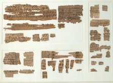 Papyri Fragments, Coptic, 7th century. Creator: Unknown.