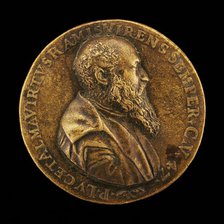 Pietro Lauro, born 1508, Modenese Poet and Scholar [obverse], 1555. Creator: Master I.A.V.F..