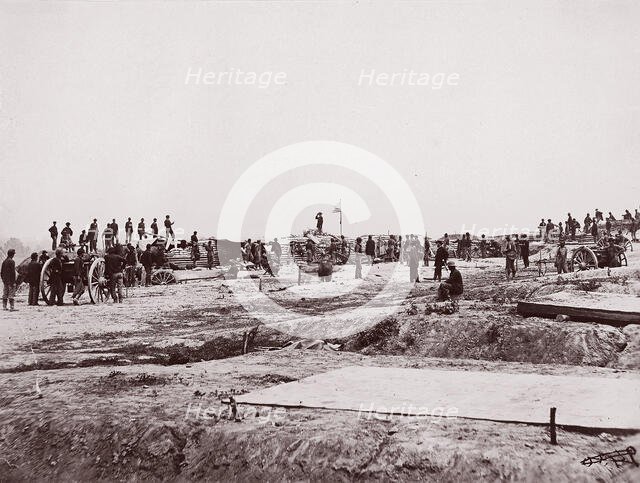Outer Confederate Line at Petersburg. Captured by 18th Corps, June 15, 1864, 1864. Creator: Tim O'Sullivan.