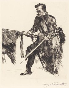 Rudolf Rittner als Florian Geyer (Rudolf Rittner as Florian Geyer), 1914. Creator: Lovis Corinth.