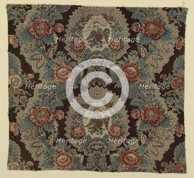 E Pluribus Unum (From the Many, One) (Furnishing Fabric), Manchester, 1825/35. Creator: Unknown.