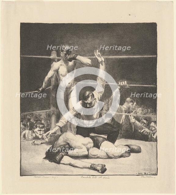 Counted Out, first stone, 1921. Creator: George Wesley Bellows.