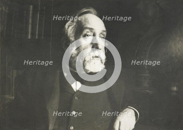 Self-portrait in library, c1895. Creator: Degas, Edgar (1834-1917).